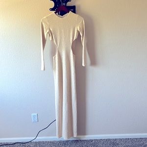 Gorgeous sparkly long fitted gown with see through sides